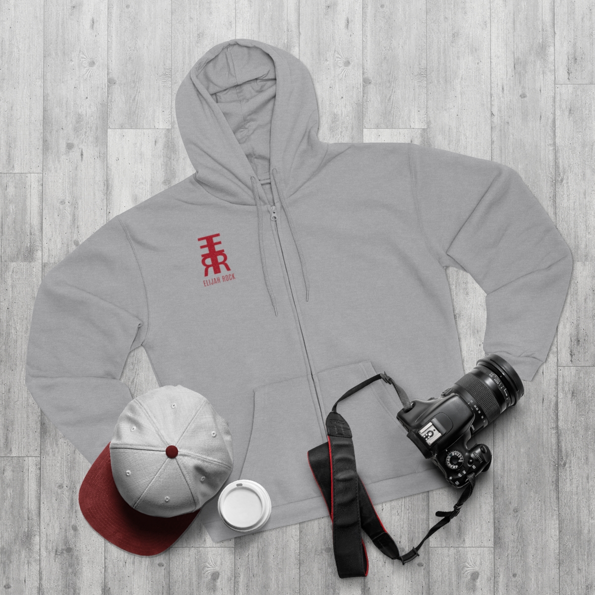 Unisex Hooded Zip Sweatshirt - Image 3